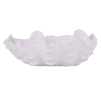 Splosh Palm Cove Large Polyresin Clam 28.5x34cm - White