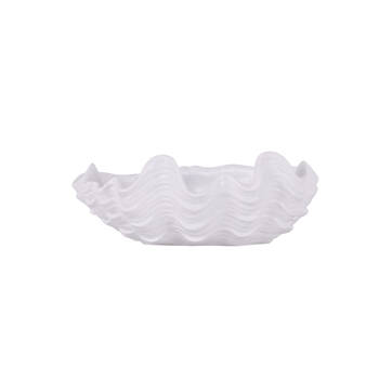 Splosh Palm Cove Small Polyresin Clam 14.5x18cm - White