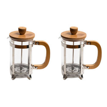 2PK Coffee Culture Bamboo/Glass French Tea/Coffee 350ml Press/Plunger