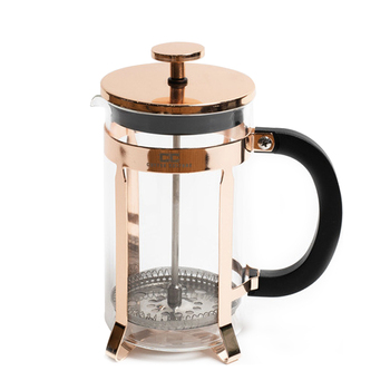 Coffee Culture 350ml/18cm French Press Glass Coffee Plunger - Rose Gold