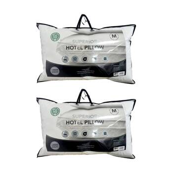 2PK Grosvenor House Superior Hotel Pillow Microfibre-Blended 1100g