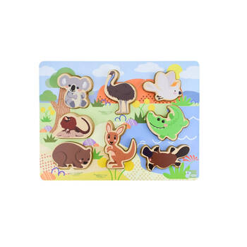 Koala Dream Bush Buddies Australian Animals Wooden Chunky Puzzle 9pcs 12 Months+