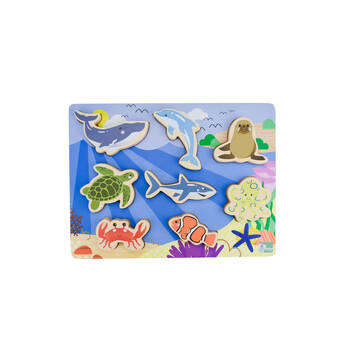 8pc Koala Dream Sea Animals Wooden Chunky Puzzle/Toy 12m+