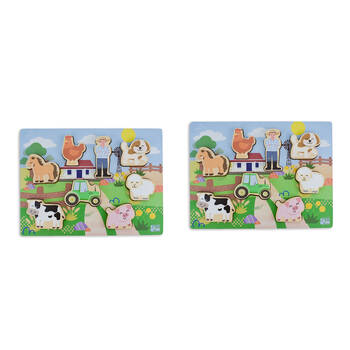 2PK Koala Dream Wooden Chunky Aussie Farm Animal Kids Toy Puzzle 12m+