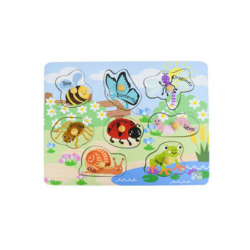 Koala Dream Wooden 2 In 1 Insects & Their Homes Peg Kids Toy Puzzle 18m+