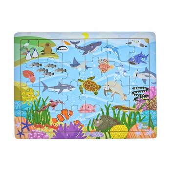 24pc Koala Dream Aussie Sea Animals & Their Names Jigsaw Puzzle Kids Toy