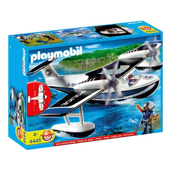 33pc Playmobil 30x30cm Police Seaplane Kids Action Figure Toy 5y+