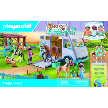 Playmobil Mobile horse riding school Kids/Childrens Toy Playset 4+