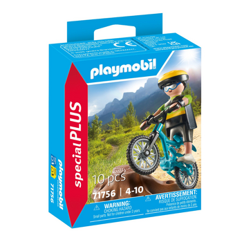 10pc Playmobil 21x15cm Mountain Biker Kids Action Figure Play Set 4y+