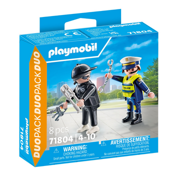 8pc Playmobil 26x15cm Policeman & Burglar Kids Action Figure Toy 4y+