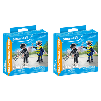 2x 8pc Playmobil 26x15cm Policeman & Burglar Kids Action Figure Toy 4y+