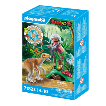 18pc Playmobil 29x15cm Velociraptor Kids Animal Action Figure Toy 4y+