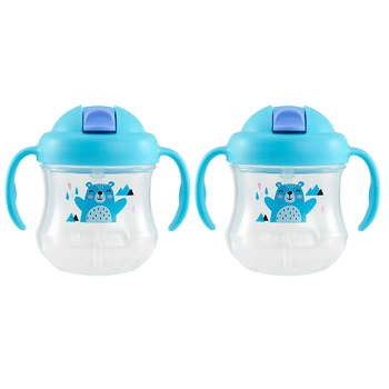 2PK Pigeon 200ml Magmag Straw Cup Blue Baby/Toddler 8m+