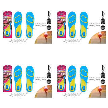 4PK Home Expression Training Shoe Gel Insoles Female 28 X 9Cm 130G