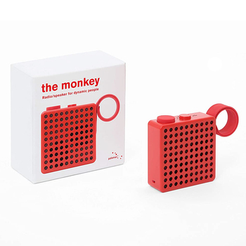 Palomar Monkey Snap-On Radio Speaker Red 10x10x3.5cm