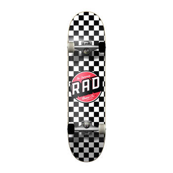 Rad Board Co Complete Skateboard Dude Checkers Black/White Old Graphic 02