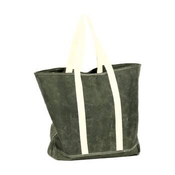 Canningvale Portofino Waxed Canvas Tote and Beach Bag Olive Green