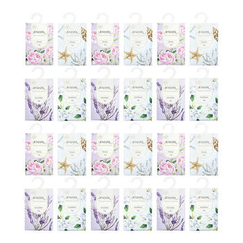 24PK Jemark Fragrance Sachet 20g Assorted Peony/Ocean/Lavender/Gardenia