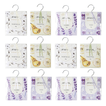 12PK Jemark Fragrance Sachet Hanger 30G Assorted Fragrances Set