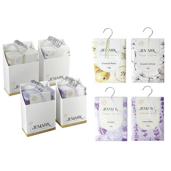 6PK Jemark Fragrance Sachet Hanger 50G Assorted Fragrances Set