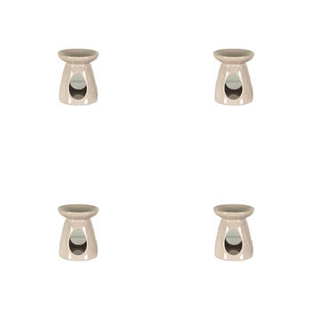 4PK Jemark 9.5cm Oil Burner Gloss Finish Assorted Grey/Black/White