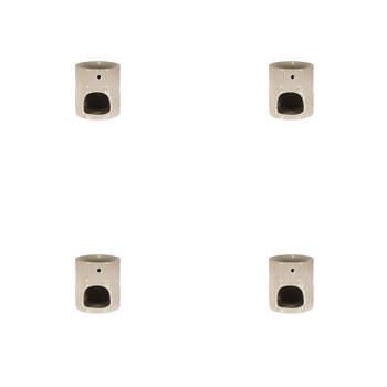 4PK Jemark 10cm Oil Burner - Ribbed Assorted Grey/Black/White