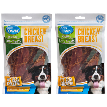 2PK Pets Own Chicken Breast Healthy Tasty Dog Treats 120g
