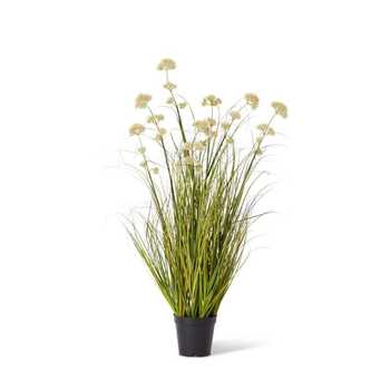 E Style 91cm Grass Pom Pom Reed Artificial Potted Plant - Green