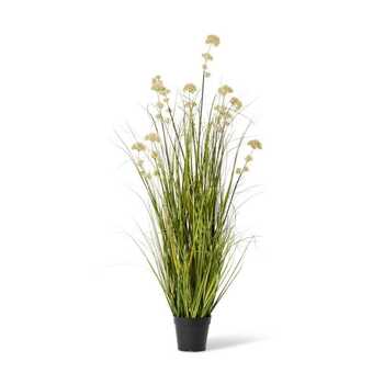E Style 122cm Grass Pom Pom Reed Artificial Potted Plant - Green