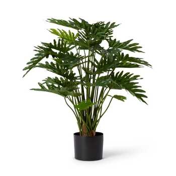 E Style 75cm Philodendron Lacy Potted Artificial Plant Decor - Green