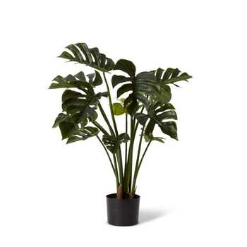 E Style 80cm Monstera Potted Artificial Plant Decor - Green