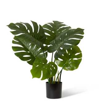 E Style 65cm Monstera Potted Artificial Plant Decor - Green