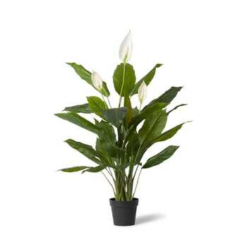 E Style 125cm Spathiphyllum Flowering Potted Artificial Plant - Green