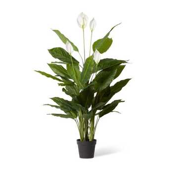 E Style 145cm Spathiphyllum Flowering Artificial Plant Decor - Green