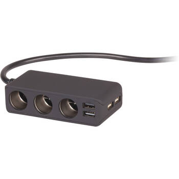 3 WAY CIG CHARGER WITH 4 USB 