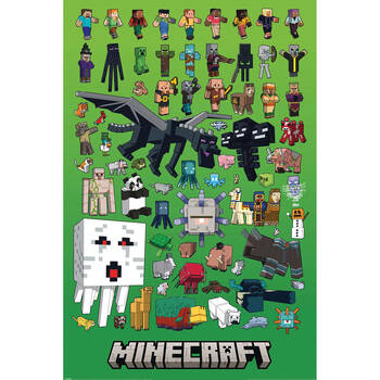 Minecraft Characters Montage Regular Wall Poster/Print 61 x 91.5cm