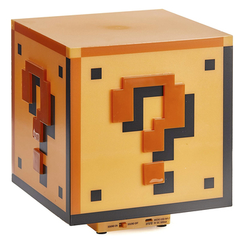 Super Mario Bros, Collectors Edition Question Light Block Lamp w/Sounds