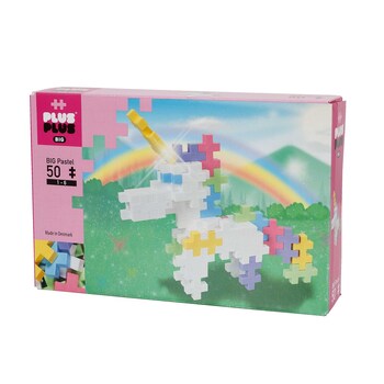 50pc Plus-Plus BIG Pastel Unicorn Kids/Toddler Toy 5y+