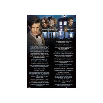 Doctor Who 11th Doctor Quotes Poster Wall Decor 91x61cm