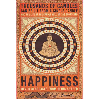 Impact Merch Buddha Happiness Wall Decor Poster 91x61cm