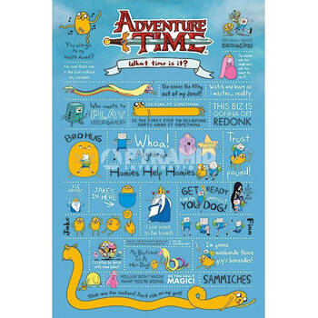 Cartoon Network Adventure Time Infographic Poster 91x61cm