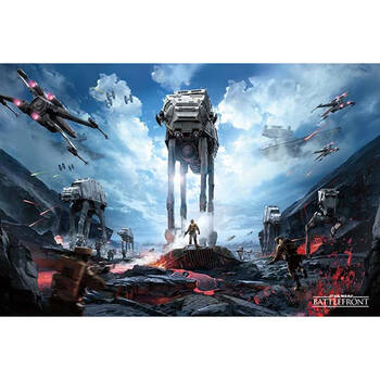 Star Wars Hoth Battle War Zone Poster Wall Decor 91x61cm