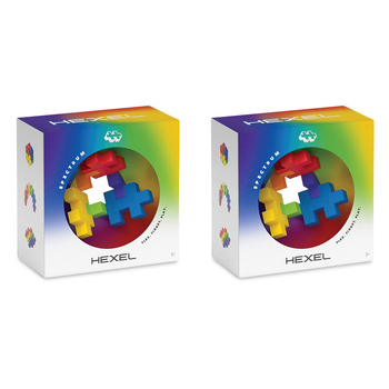 2PK Plus Plus Hexel Fidget Toy Spectrum 6-Interconnected Blocks 3y+