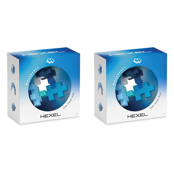 2PK Plus Plus Hexel Fidget Toy Waterfall 6-Interconnected Blocks 3y+
