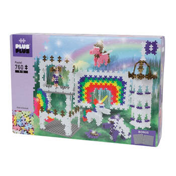 760pc Plus Plus Pastel Rainbow Castle Kids/Toddler Toy 5y+