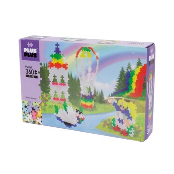 360pc Plus Plus Pastel Rainbow Hot Air Balloon Kids Toy 5y+