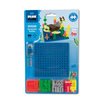 64pc Plus-Plus Ocean Baseplates Builder Kids Creative Toy 5y+