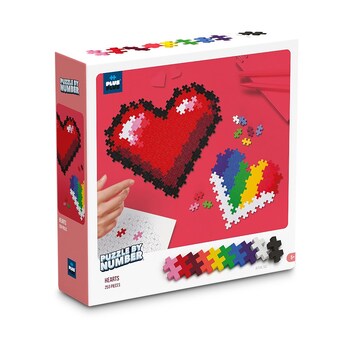 250pc Plus-Plus Puzzle by Number Hearts Kids Creative Toy 5y+