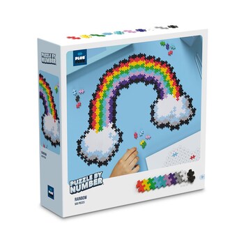 500pc Plus-Plus Puzzle by Number Rainbow Kids Creative Toy 5y+
