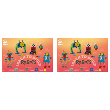 2x 275pc Plus-Plus Learn to Build Robots Kids/Children Building Toy 5y+